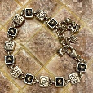 BRIGHTON Love Reigns silver link and charms‎ bracelet